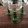 Lot de 4 verres à vin d'Alsace ou Allemagne en cristal bicolore - Hello Broc