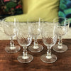 Lot de 5 verres à vin cuit ou à porto en cristal de Baccarat modèle Richelieu jambe balustre - Hello Broc