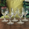 Lot de 5 verres à vin cuit ou à porto en cristal de Baccarat modèle Richelieu jambe balustre - Hello Broc