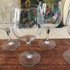 Lot de 4 verres ballon sur pied en cristal gravé décor années 80 par Hello Broc brocante en ligne