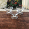 Lot de 3 coupes à champagne sur pied en cristal gravé années 60 /70 - Hello Broc