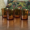 Lot de 4 verres Duralex en verre moulé ambré - 2 lots en stock - Hello Broc