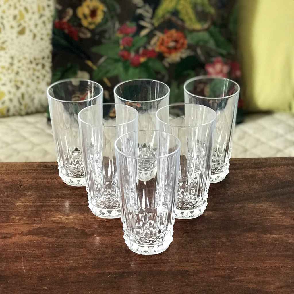 Lot de 6 verres à orangeade limonade incolore cristal d'Arques modèle Villandry - Hello Broc