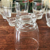 Lot de 7 verres à eau sur une base pointe de diamant en verre cristallin - Hello Broc