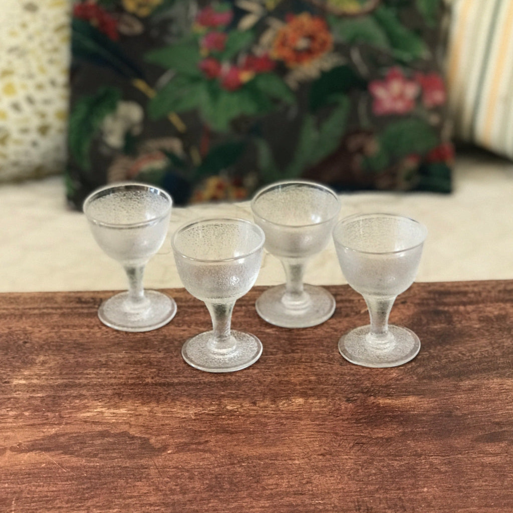 Lot de 4 verres évasés à digestif ou à liqueur sur pied - Hello Broc