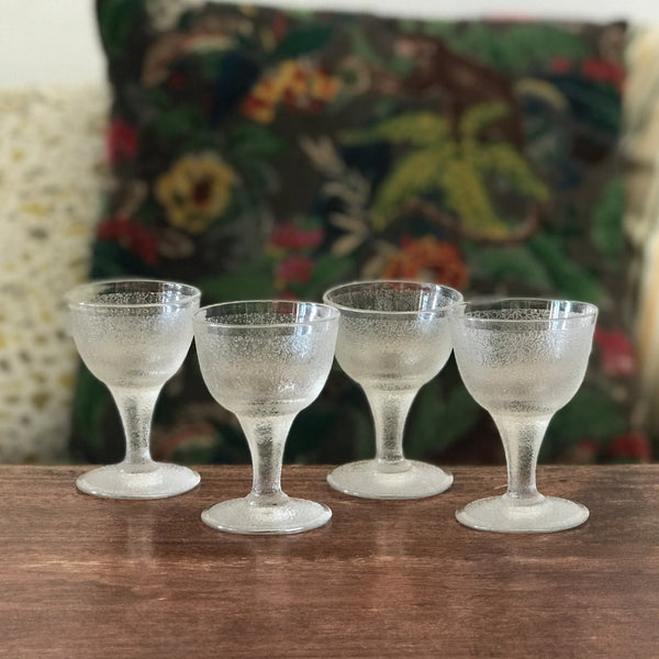 Lot de 4 verres évasés à digestif ou à liqueur sur pied - Hello Broc