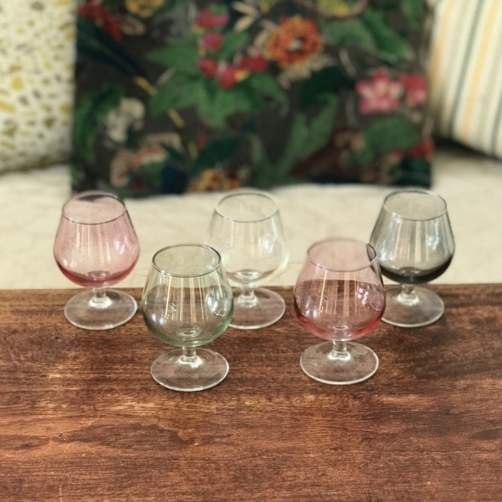 Ensemble de 5 verres à cognac multicolores - Hello Broc