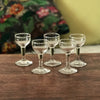 Lot de 5 mini verres à liqueur sur pied en verre soufflé mini ballon Circa 1920 contenance de 1 cl - Hello Broc brocante en ligne