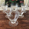 Lot de 6 verres à digestif en cristal moulé et gravé années 60 / 70 - Hello Broc