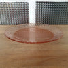 Lot de 6 assiettes plates en verre moulé rose Luminarc Arcoroc modèle Rosaline - Hello Broc