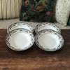 Lot de 4 assiettes creuses Faïencerie Onnaing Terre de Fer décor Roses - Mousses - Hello Broc