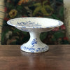 Compotier sur piedouche Terre de Fer par Pexonne décor Liseron bleu par Hello Broc brocante en ligne