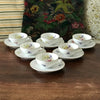 Lot de 6 tasses à café et 6 soucoupes en porcelaine allemande Rheinpflatz Hartporzellan Germany par Hello Broc brocante en ligne