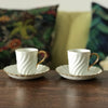 Ensemble de 2 tasses à café et 2 sous-tasses en porcelaine Haviland modèle Torse - 5 lots en stock - Hello Broc