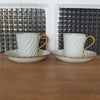 Ensemble de 2 tasses à café et 2 sous-tasses en porcelaine Haviland modèle Torse - 5 lots en stock - Hello Broc