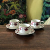 Ensemble de 3 tasses et sous-tasses à café décor Monique de Céranord Saint Amand Nord - Hello Broc