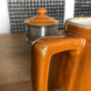 Cafetière ou théière individuelle en céramique orange avec filtre amovible - Hello Broc