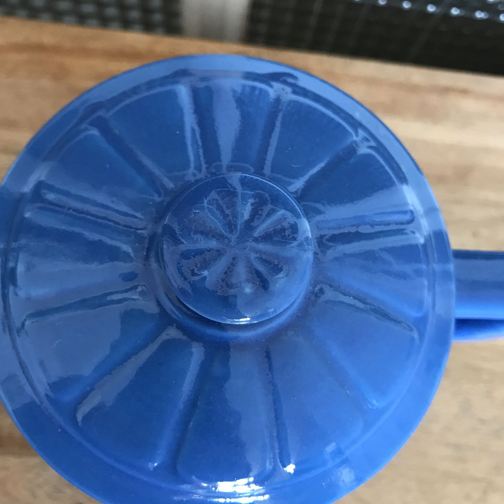 Grande théière cafetière en céramique bleue d'1 litre - Hello Broc