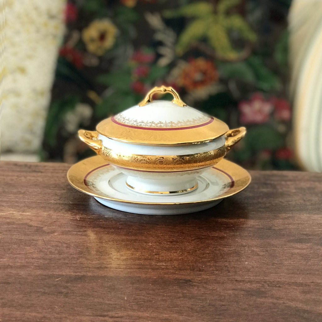 Sucrier et coupelle de service en Porcelaine de Limoges par Hello Broc brocante en ligne