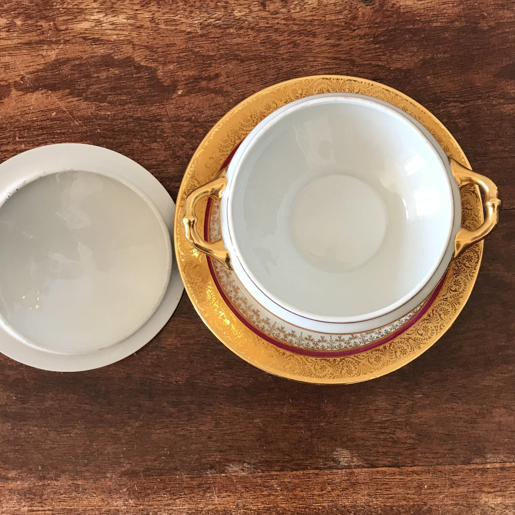 Sucrier et coupelle de service en Porcelaine de Limoges par Hello Broc brocante en ligne