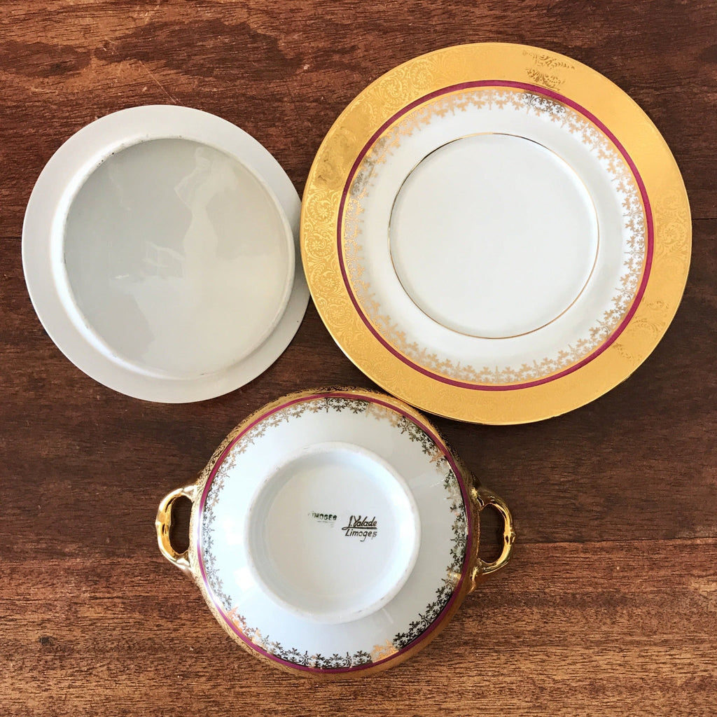 Sucrier et coupelle de service en Porcelaine de Limoges par Hello Broc brocante en ligne