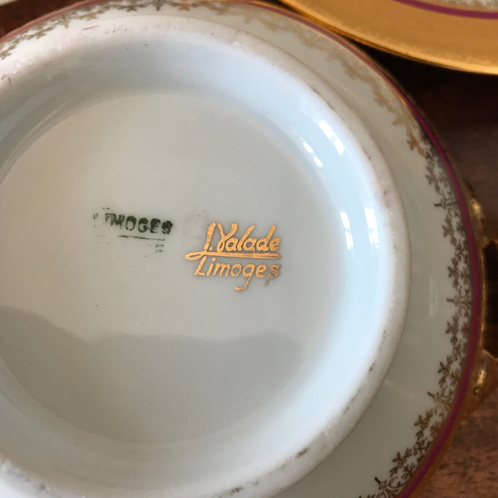 Sucrier et coupelle de service en Porcelaine de Limoges par Hello Broc brocante en ligne