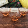 Lot de 3 mini coupelles en verre moulé rose - Hello Broc