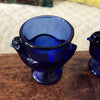 Lot de 3 coquetiers Arcopal en verre moulé bleu - Hello Broc