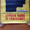 Affiche publicitaire de Jean Colin fin 1950 - Traversée de la Méditerranée - Hello Broc