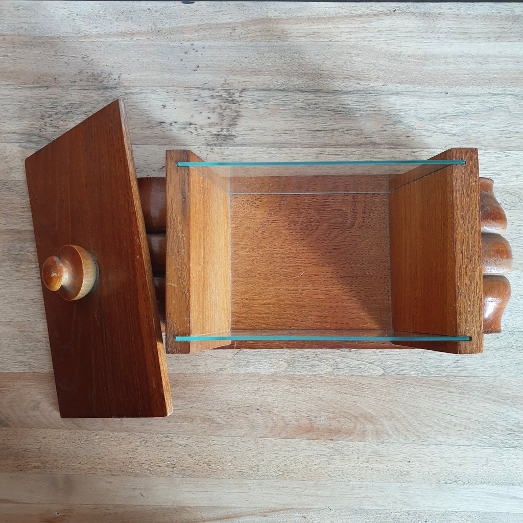 Boîte à biscuits / bonbonnière en bois et verre style Art Déco - Hello Broc