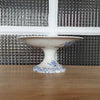 Compotier sur piedouche Terre de Fer par Pexonne décor Liseron bleu par Hello Broc brocante en ligne