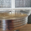 Coupe à fruit sur piédouche base en métal argenté et coupelle en verre moulé - Hello Broc