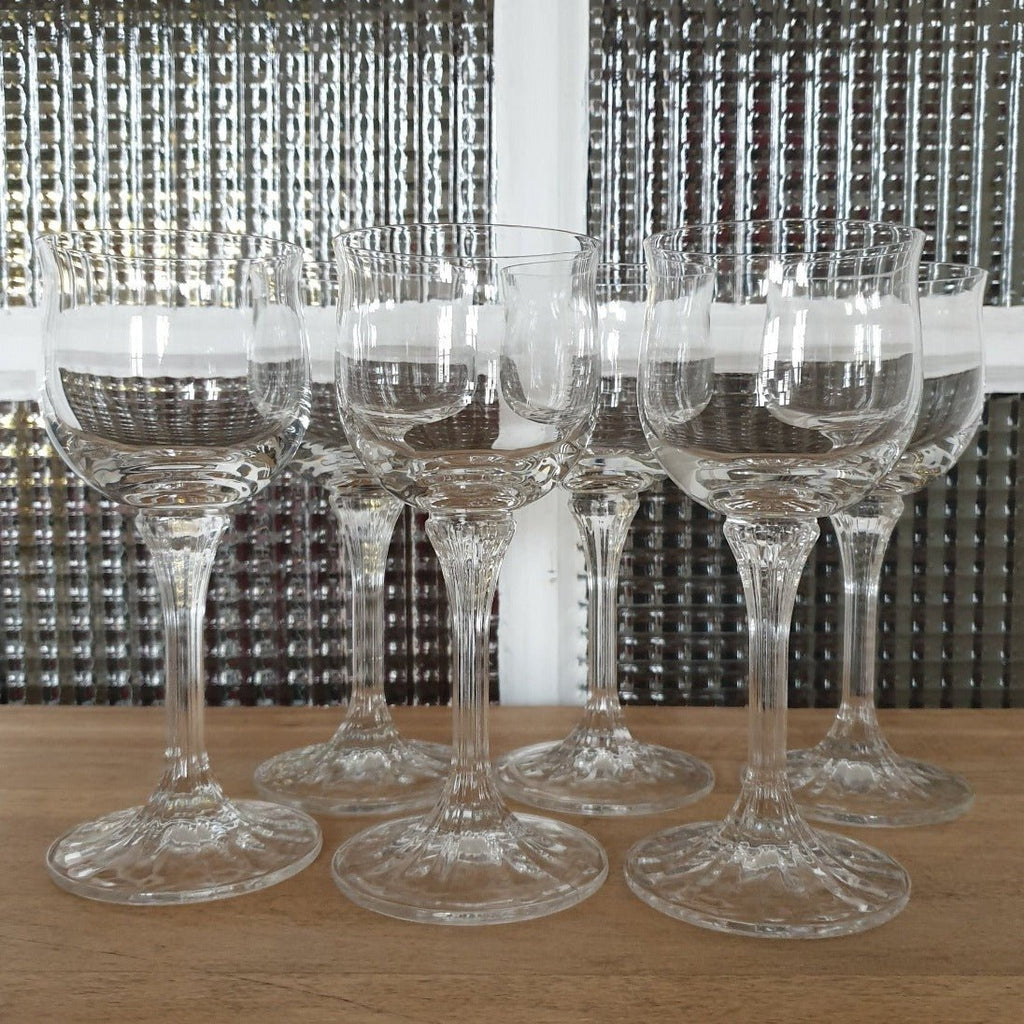 Ensemble de 6 verres à vin en cristal moulé - Hello Broc