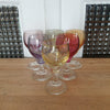 Ensemble de 6 verres ballons à liqueur multicolores en verre soufflé de Murano - Hello Broc