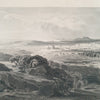 Estampe noir et blanche de Jerusalem vue de la vallée de Josaphat 1865 imprimée par Lloyd à Trieste - Hello Broc