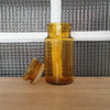 Grand bocal style pot d'apothicaire en verre moulé ambré contenance 850 ml - Hello Broc