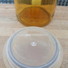 Grand bocal style pot d'apothicaire en verre moulé ambré contenance 850 ml - Hello Broc