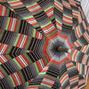 Grand parapluie vintage motifs marron orange et vert années 70 - Hello Broc