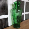Grand vase en verre moulé vert motifs grappes de raisin par Hello Broc brocante en ligne