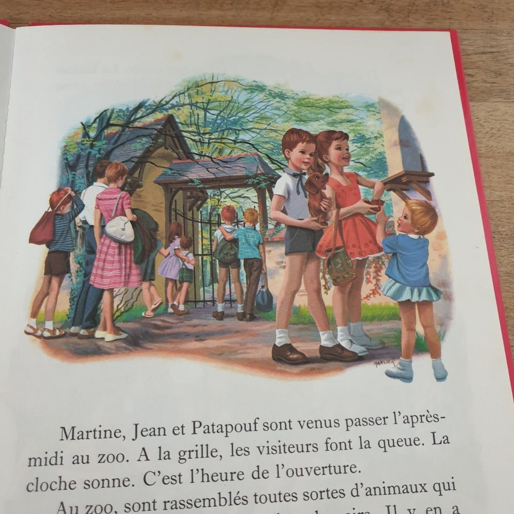 Livre illustré pour enfant Martine au zoo 1974 - Hello Broc