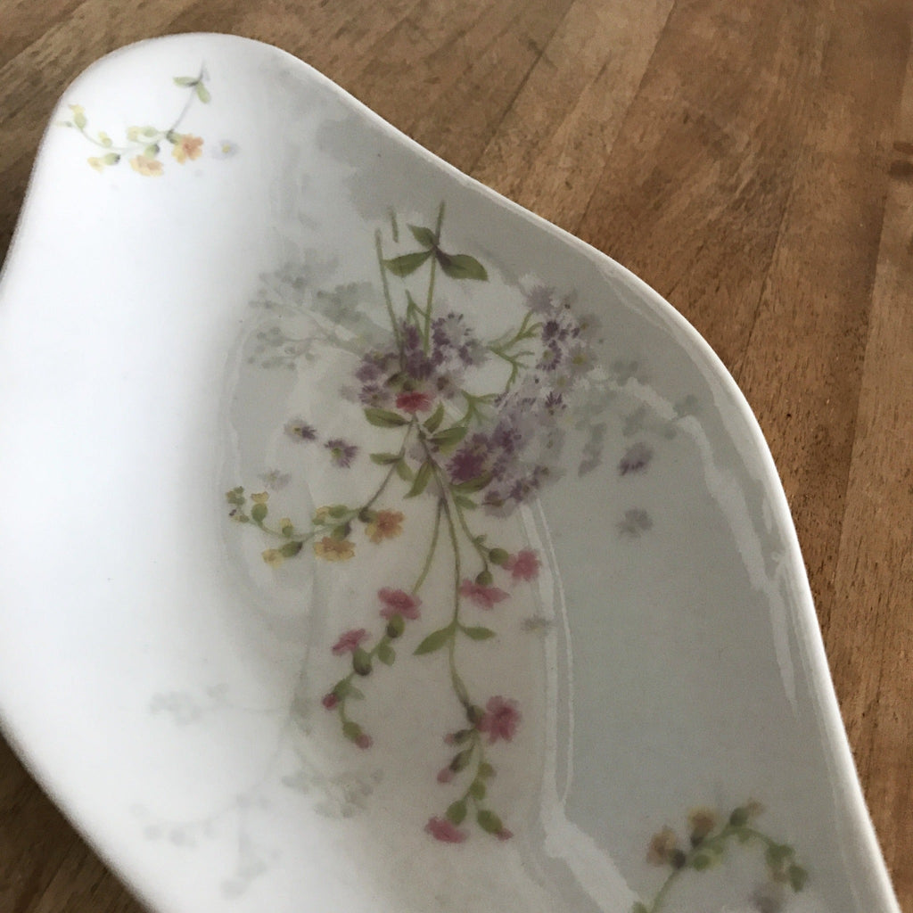 Lot de 2 raviers en porcelaine de Limoges Guérin & Co décor fleurs - Hello Broc