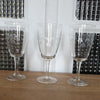 Lot de 3 ou 4 verres à vin cuit ou à apéritif sur pied en cristal gravé - Hello Broc