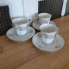 Lot de 3 tasses à café et soucoupes coordonnées en faïence fine CGEC France - Hello Broc