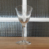 Lot de 3 verres à vin en cristal évasé gravé traits droits entrecroisés - Hello Broc