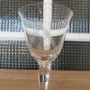 Lot de 3 verres à vin en cristal évasé gravé traits droits entrecroisés - Hello Broc