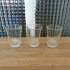 Lot de 3 verres anciens de bistrot à liqueur en verre moulé début XXème - Hello Broc brocante en ligne