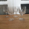 Lot de 4 verres à vin blanc en cristal de Bayel années 50 - Hello Broc