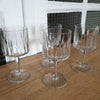 Lot de 4 verres à vin blanc en cristal de Bayel années 50 - Hello Broc