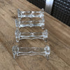 Lot de 4 porte-couteaux en cristal moulé forme triangulaire par Hello Broc brocante en ligne