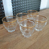 Lot de 5 petits verres à liqueur liserés dorés évasés et arrondis - Hello Broc